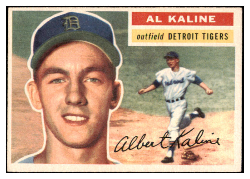 1956 Topps Baseball #020 Al Kaline Tigers EX+/EX-MT White 529329