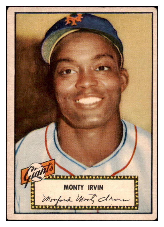1952 Topps Baseball #026 Monte Irvin Giants VG-EX Red 529332