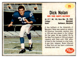 1962 Post Football #025 Dick Nolan Giants EX-MT 529347