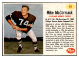 1962 Post Football #065 Mike McCormack Browns NR-MT 529368