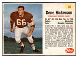 1962 Post Football #066 Gene Hickerson Browns VG-EX 529369