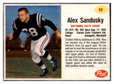 1962 Post Football #088 Alex Sandusky Colts EX 529384