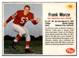 1962 Post Football #100 Frank Morze 49ers NR-MT 529389