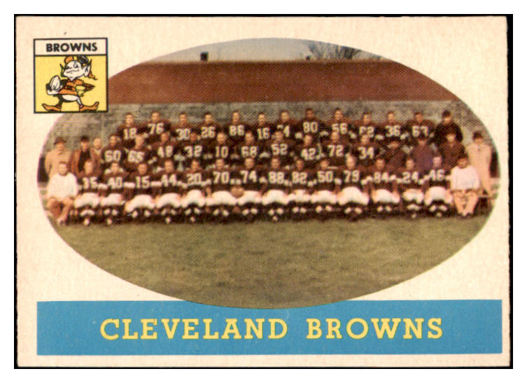 1958 Topps Football #009 Cleveland Browns Team NR-MT 529456