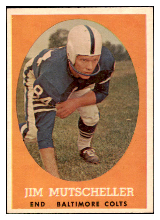 1958 Topps Football #014 Jim Mutscheller Colts NR-MT 529458