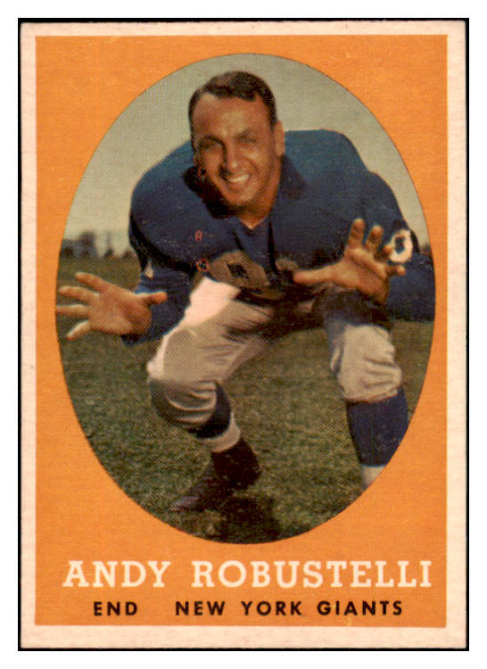 1958 Topps Football #015 Andy Robustelli Giants NR-MT 529459