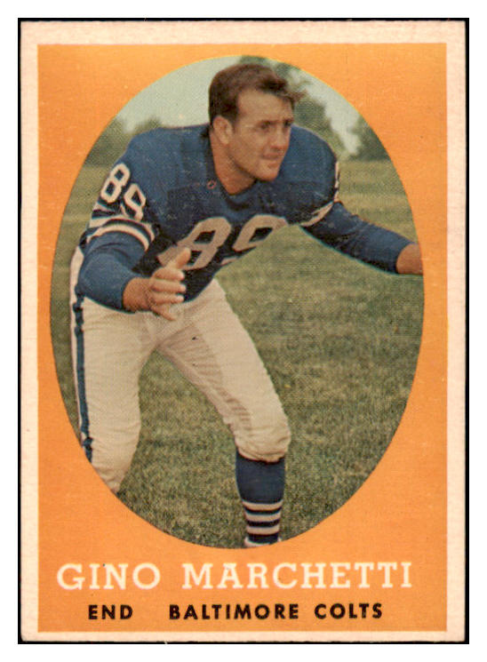 1958 Topps Football #016 Gino Marchetti Colts NR-MT 529460