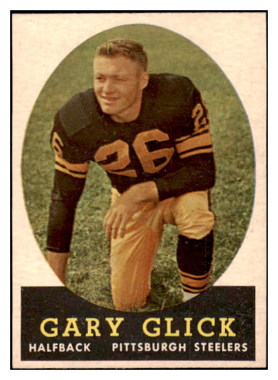 1958 Topps Football #019 Gary Glick Steelers NR-MT 529461