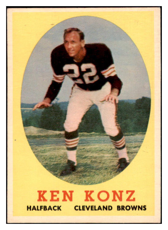 1958 Topps Football #026 Ken Konz Browns EX-MT 529463