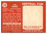 1958 Topps Football #026 Ken Konz Browns EX-MT 529463