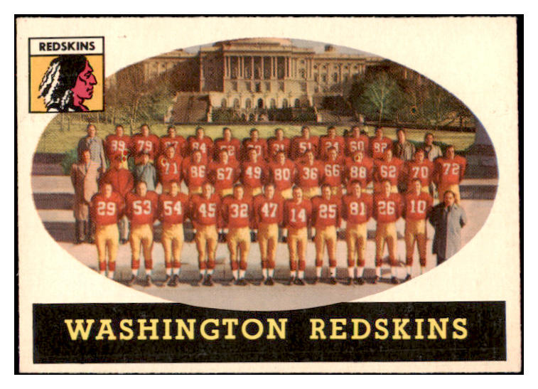 1958 Topps Football #027 Washington Redskins Team NR-MT 529464