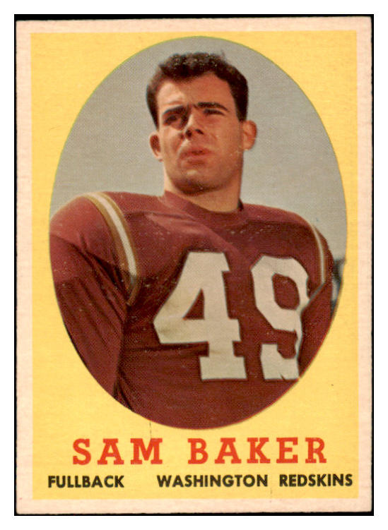1958 Topps Football #034 Sam Baker Washington NR-MT 529468