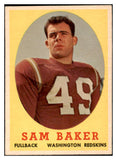1958 Topps Football #034 Sam Baker Washington NR-MT 529468