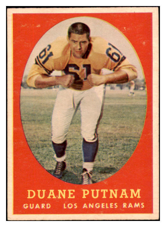 1958 Topps Football #055 Duane Putnam Rams NR-MT 529483