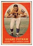1958 Topps Football #055 Duane Putnam Rams NR-MT 529483