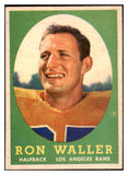 1958 Topps Football #072 Ron Waller Rams NR-MT 529494
