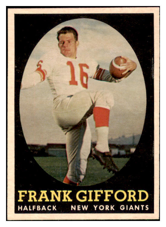 1958 Topps Football #073 Frank Gifford Giants NR-MT 529495