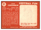 1958 Topps Football #081 Lou Creekmur Lions NR-MT 529501