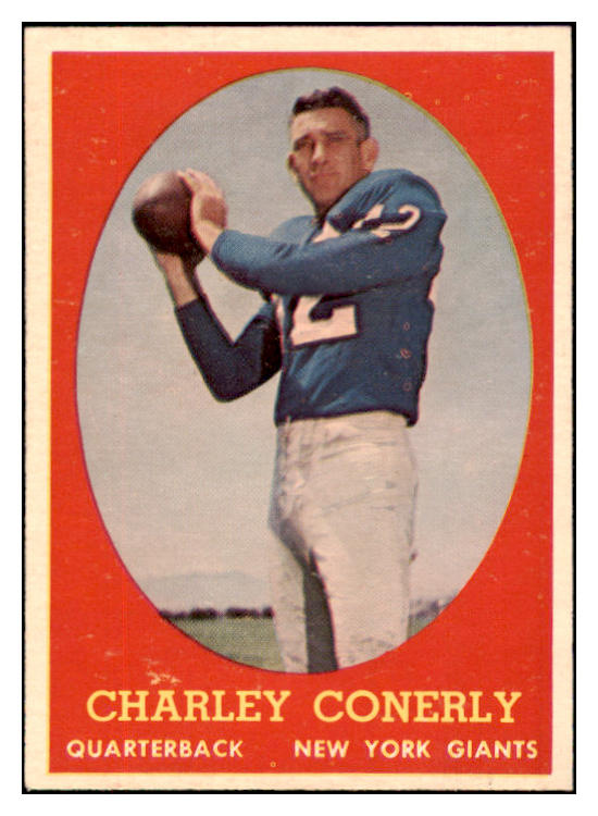 1958 Topps Football #084 Charley Conerly Giants NR-MT 529503