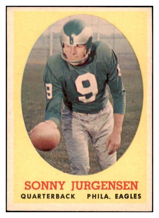 1958 Topps Football #090 Sonny Jurgensen Eagles NR-MT 529505