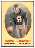 1958 Topps Football #090 Sonny Jurgensen Eagles NR-MT 529505