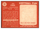 1958 Topps Football #091 Don Paul Browns NR-MT 529506