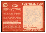 1958 Topps Football #098 Milt Davis Colts NR-MT 529512