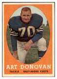 1958 Topps Football #106 Art Donovan Colts NR-MT 529518