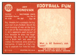 1958 Topps Football #106 Art Donovan Colts NR-MT 529518