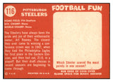 1958 Topps Football #116 Pittsburgh Steelers Team NR-MT 529524