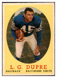 1958 Topps Football #117 L.G. Dupre Colts NR-MT 529525