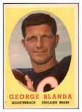 1958 Topps Football #129 George Blanda Bears EX-MT 529531