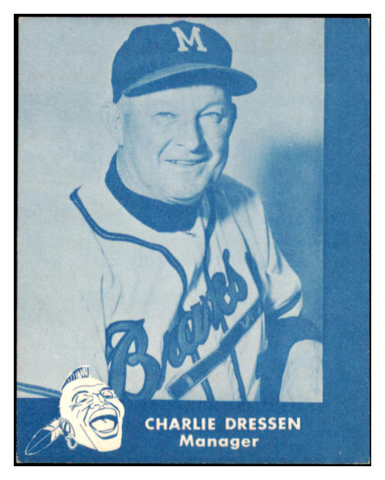 1960 Lake To Lake Charlie Dressen Braves EX-MT 529547