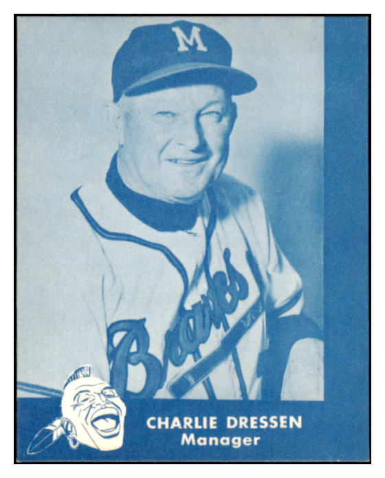 1960 Lake To Lake Charlie Dressen Braves EX-MT 529549