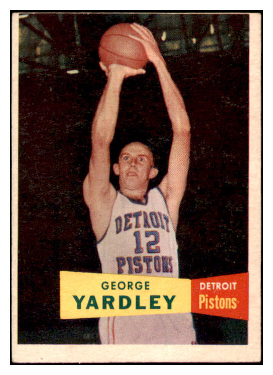 1957 Topps Basketball #002 George Yardley Pistons VG-EX 529614