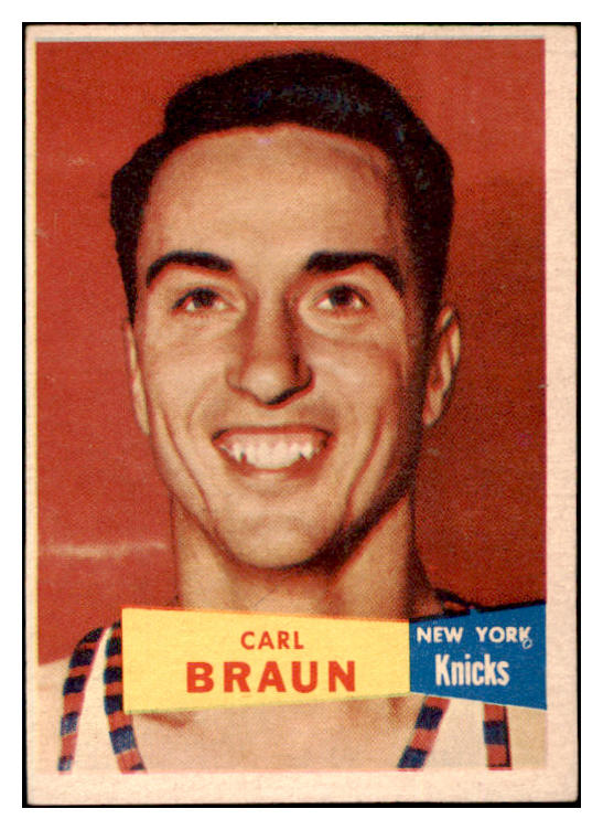 1957 Topps Basketball #004 Carl Braun Knicks EX-MT 529616