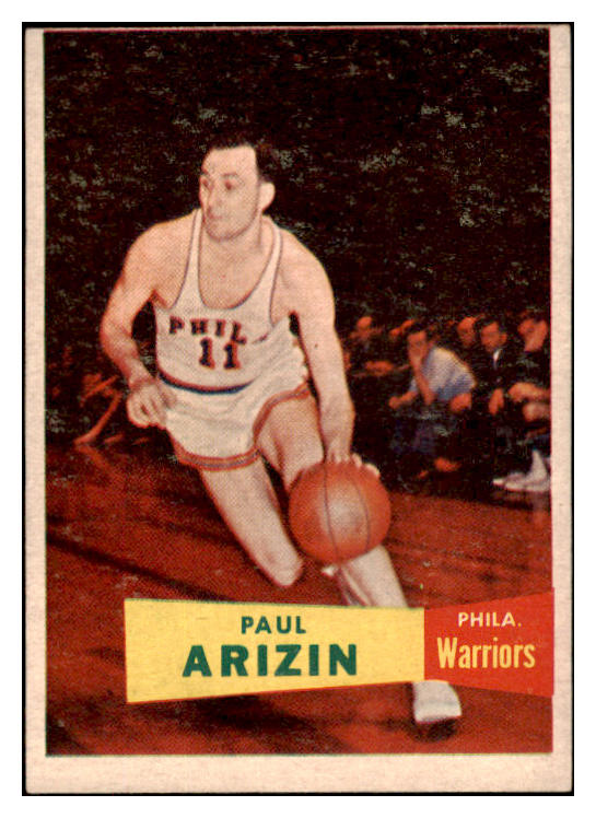 1957 Topps Basketball #010 Paul Arizin Warriors EX 529620