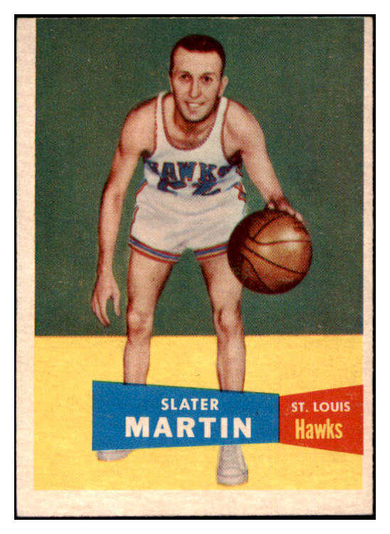 1957 Topps Basketball #012 Slater Martin Hawks VG-EX 529622