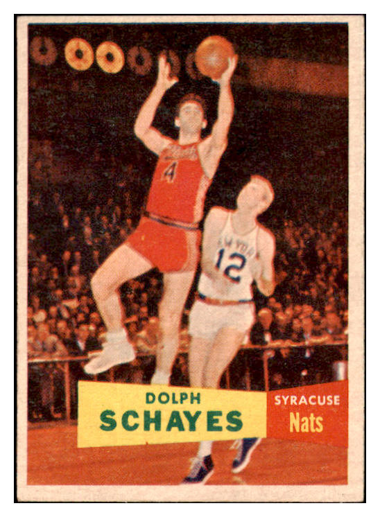 1957 Topps Basketball #013 Dolph Schayes Nationals EX-MT 529623
