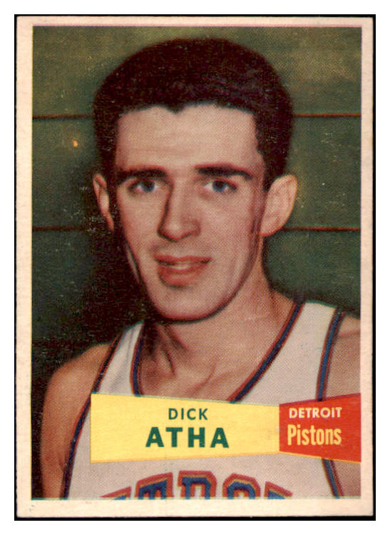 1957 Topps Basketball #014 Dick Atha Pistons EX-MT 529624