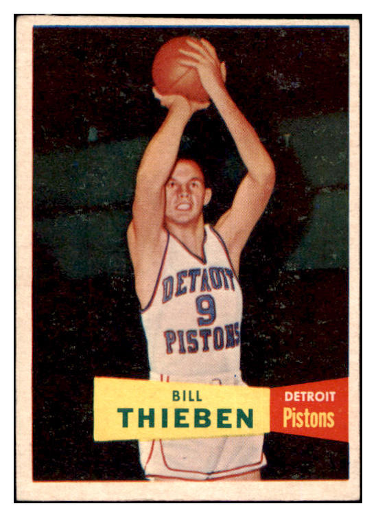 1957 Topps Basketball #020 Bill Thieben Pistons EX-MT 529626