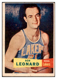 1957 Topps Basketball #074 Bob Leonard Lakers EX-MT 529673