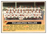 1956 Topps Baseball #072 Philadelphia Phillies Team EX-MT White 529690