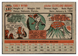 1956 Topps Baseball #187 Early Wynn Indians EX-MT 529695