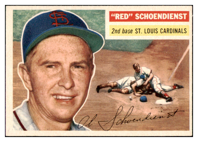 1956 Topps Baseball #165 Red Schoendienst Cardinals EX-MT Gray 529700