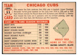 1956 Topps Baseball #011 Chicago Cubs Team EX-MT Dated 529711