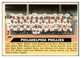 1956 Topps Baseball #072 Philadelphia Phillies Team EX-MT Gray 529712
