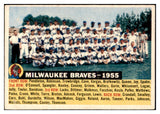 1956 Topps Baseball #095 Milwaukee Braves Team EX-MT Dated 529716