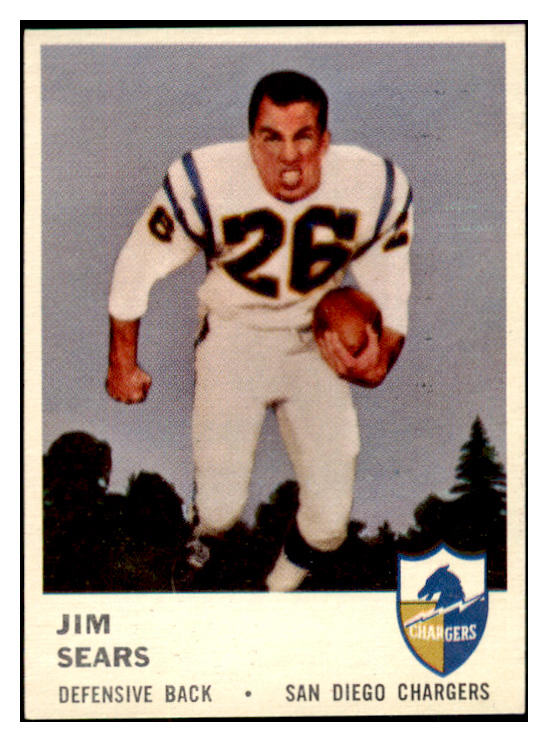 1961 Fleer Football #164 Jim Sears Chargers NR-MT 529745
