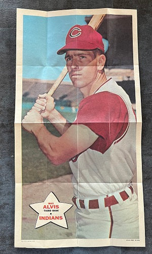 1968 Topps Baseball Posters #002 Max Alvis Indians EX 529761
